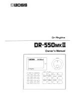 Boss Dr. Rhythm DR-550MKII Owner'S Manual preview