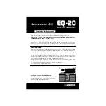 Boss EQ-20 Advanced EQ Owner'S Manual preview