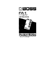 Boss FA-1 Instructions Manual предпросмотр