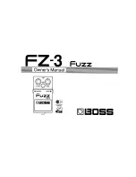 Boss FZ-3 Fuzz Owner'S Manual предпросмотр