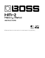 Предварительный просмотр 1 страницы Boss HM-2 Heavy Metal Instructions Manual