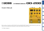 Boss HYBRID DRIVE OD-200 Owner'S Manual предпросмотр