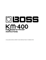 Boss Keyboard mixer KM-400 Instructions предпросмотр