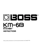 Boss KM-6B Instructions Manual предпросмотр