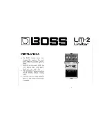 Boss LM-2 Limiter Owner'S Manual предпросмотр