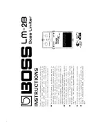 Boss LM-2B Instructions Manual предпросмотр