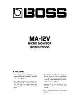 Boss MA-12V Instructions Manual preview