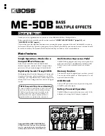 Boss ME-50B Owner'S Manual preview