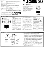 Boss Metal Zone MT-2 Instructions preview