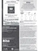 Preview for 1 page of Boss MGR450B User Manual