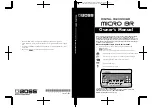 Preview for 1 page of Boss MICRO BR Owner'S Manual