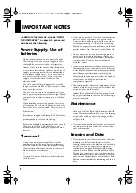 Preview for 4 page of Boss MICRO BR Owner'S Manual