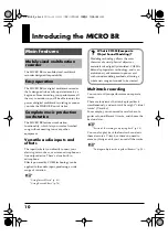 Preview for 10 page of Boss MICRO BR Owner'S Manual