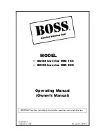 Boss MIG 165 Operating Manual preview