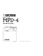 Boss MPD-4 Instructions Manual предпросмотр