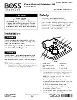 Boss MSC13171 Installation Instructions предпросмотр