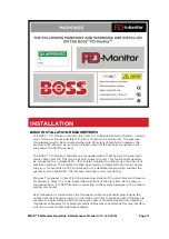 Предварительный просмотр 11 страницы Boss PD-Monitor Operation & Maintenance Manual