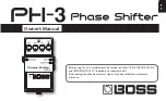 Boss PH-3 Phase Shifter Owner'S Manual preview