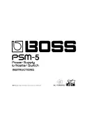 Предварительный просмотр 1 страницы Boss PSM-5 Power Supply & master switch Instructions Manual