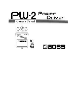 Предварительный просмотр 1 страницы Boss PW-2 Power Driver Owner'S Manual