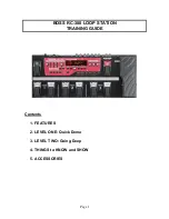 Boss RC-300 Loop Station Training Manual preview