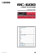 Boss RC-600 Parameter Manual preview