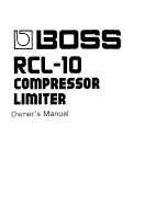 Предварительный просмотр 1 страницы Boss RCL-10 Owner'S Manual