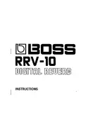 Предварительный просмотр 1 страницы Boss RRV-10 Instruction Manual