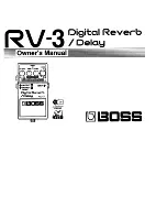 Предварительный просмотр 1 страницы Boss RV-3 Owner'S Manual