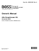 Предварительный просмотр 1 страницы Boss Snowrator MAG Owner'S Manual