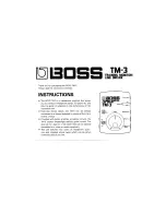 Boss training Monitor/Line Driver TM-3 Instructions Manual предпросмотр