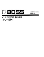 Boss TU-12H Instruction Manual preview