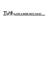 Boss TU-8 Owner'S Manual preview