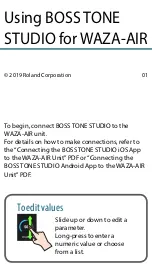 Предварительный просмотр 1 страницы Boss WAZA-AIR Using Manual