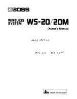 Boss WS-20 Owner'S Manual preview