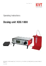 Bossard KDG 1000 Series Operating Instructions Manual предпросмотр