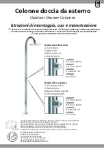 Предварительный просмотр 1 страницы Bossini L00826 Instructions For Installation, Operation And Maintenance