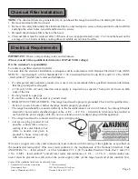 Preview for 9 page of bossino Avenger 30" Installation Manual And User'S Manual