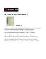 Bosslan BOSSW72 User Manual preview