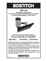 Bostitch BRT130 Operation And Maintenance Manual preview