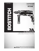 Bostitch BTE140 Instruction Manual preview