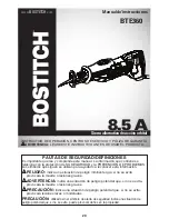 Preview for 20 page of Bostitch BTE360 Instruction Manual