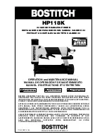 Предварительный просмотр 1 страницы Bostitch HP118K Operation And Maintenance Manual