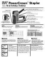 Предварительный просмотр 1 страницы Bostitch PowerCrown T6-8 Manual