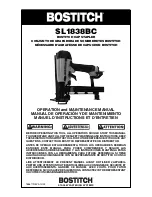 Предварительный просмотр 1 страницы Bostitch SL1838BC Operation And Maintenance Manual