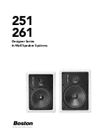 Boston Acoustics 251 User Manual preview