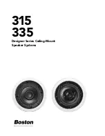 Предварительный просмотр 1 страницы Boston Acoustics 315 Installation Manual