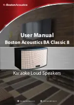 Preview for 1 page of Boston Acoustics BA Classic 8 User Manual