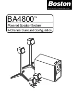 Boston Acoustics BA4800 User Manual preview