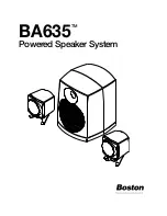 Preview for 1 page of Boston Acoustics BA635 Manual